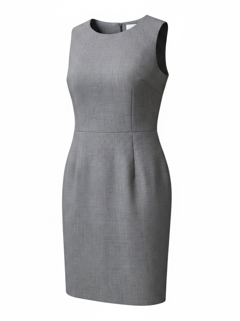 BOSS Hugo Boss Gray Sleeveless Sheath Dress Career Office Sz 4